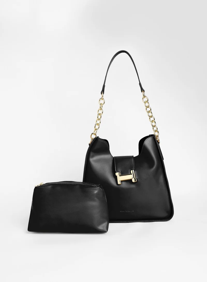 Haute Sauce Women's The Monogram Shoulder Bag - Midnight Black