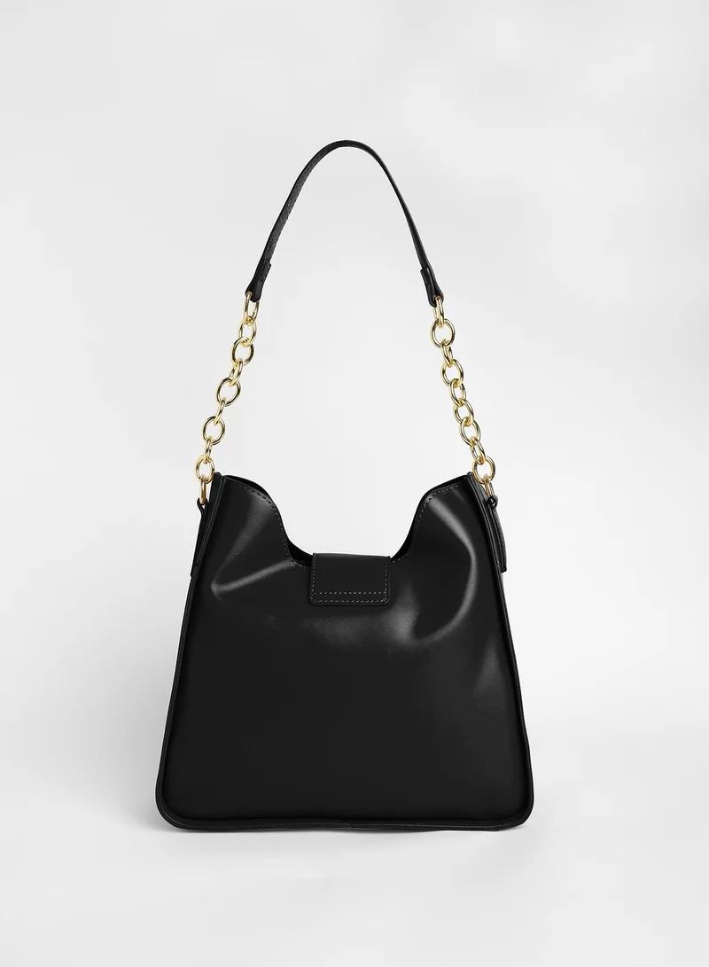 Haute Sauce Women's The Monogram Shoulder Bag - Midnight Black