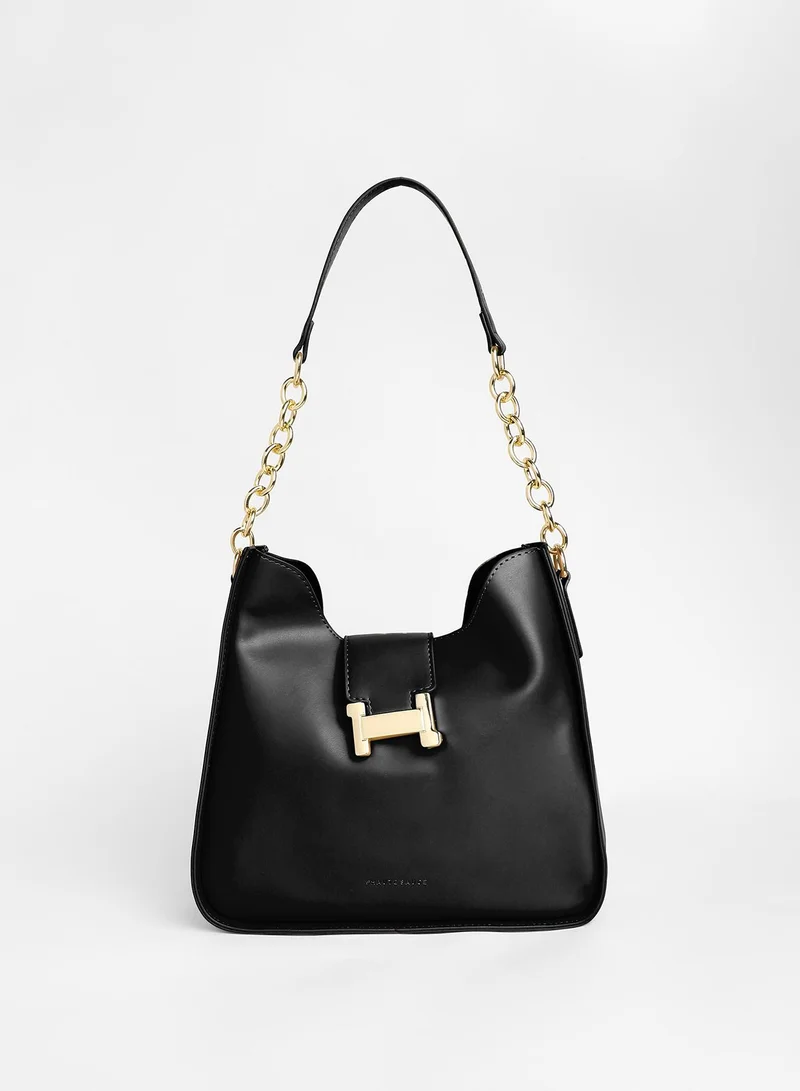 Haute Sauce Women's The Monogram Shoulder Bag - Midnight Black