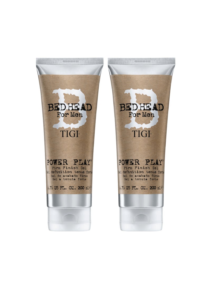 Bed Head Tigi Power Play Mens Hair Gel - Strong Hold - Hair Styling - 200 ml, 2 Pack  - Image 1