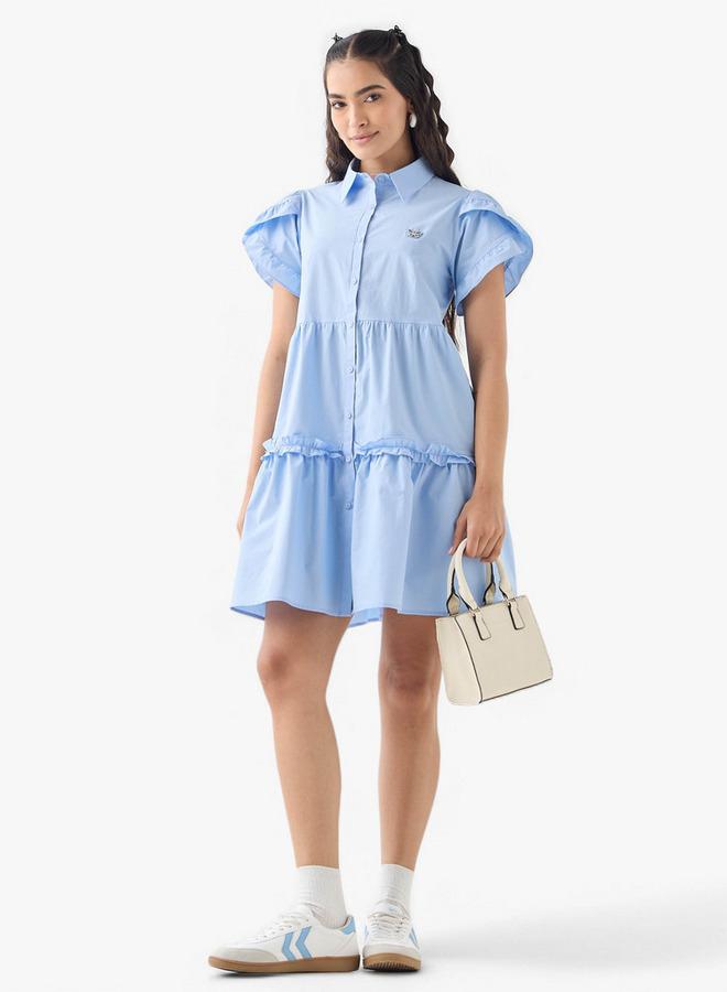 تواكستريمز فستان قميص بطبقات بتفاصيل فراشة من - Image 2