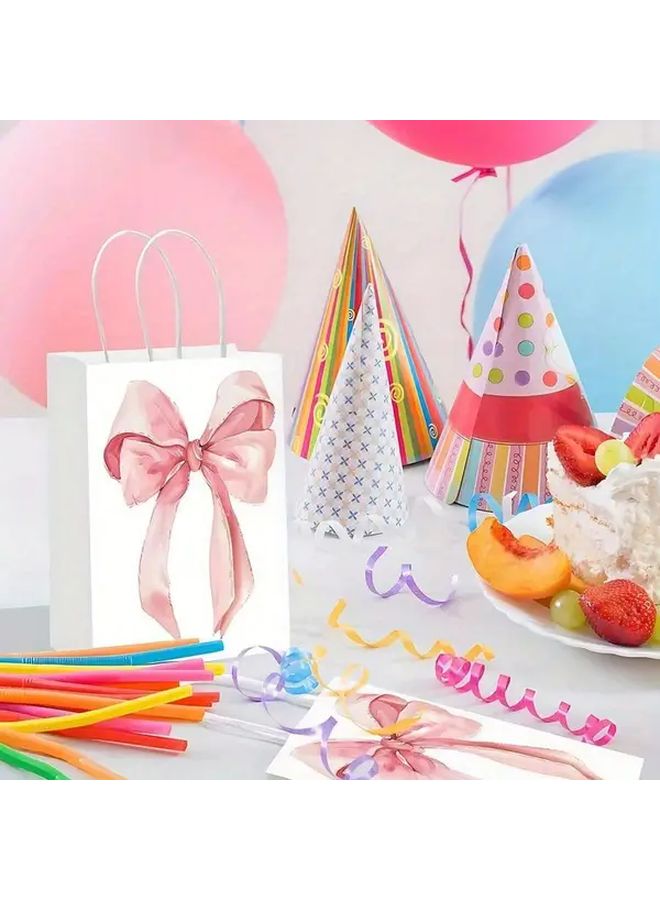 12 Pcs Mixed Color Small Paper Gift Bags For Party Wedding Baptism Thanksgiving Carnival Halloween Decoration - Image 5