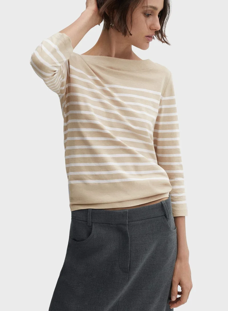 MANGO Crew Neck T-Shirt