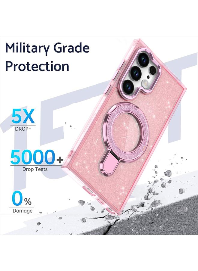 S-TOP Case For Samsung Galaxy S24 Ultra Glitter Ring Holder MagSafe Phone Case - Image 3