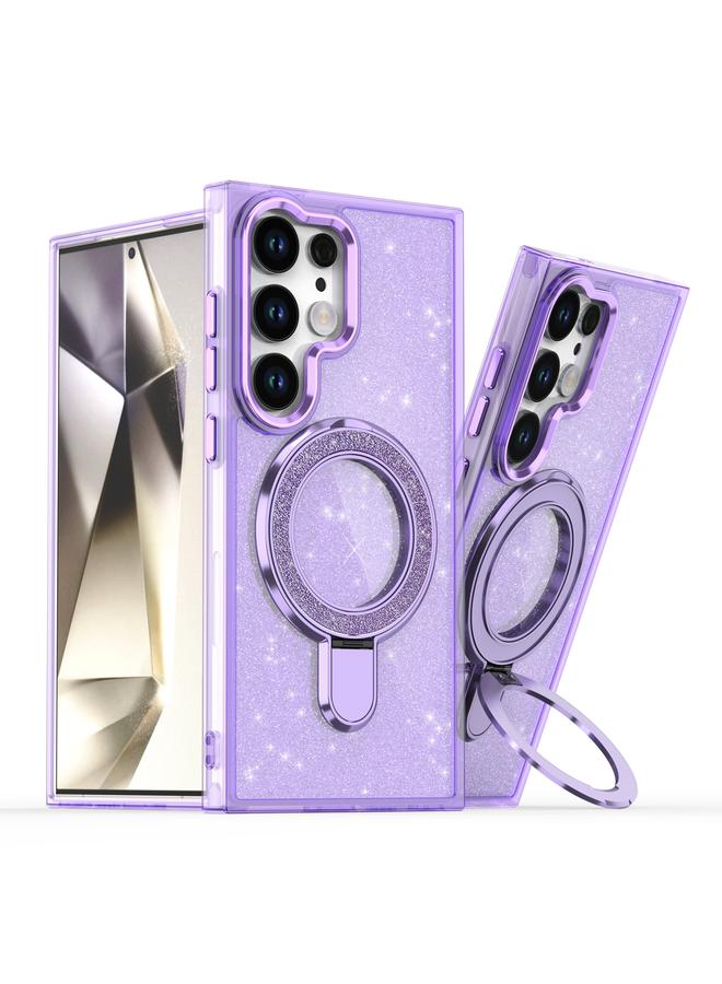 S-TOP Case For Samsung Galaxy S24 Ultra Glitter Ring Holder MagSafe Phone Case - Image 1