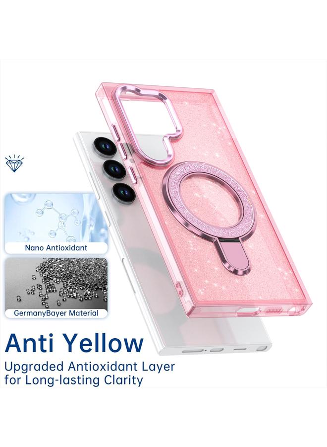 S-TOP Case For Samsung Galaxy S24 Ultra Glitter Ring Holder MagSafe Phone Case - Image 5