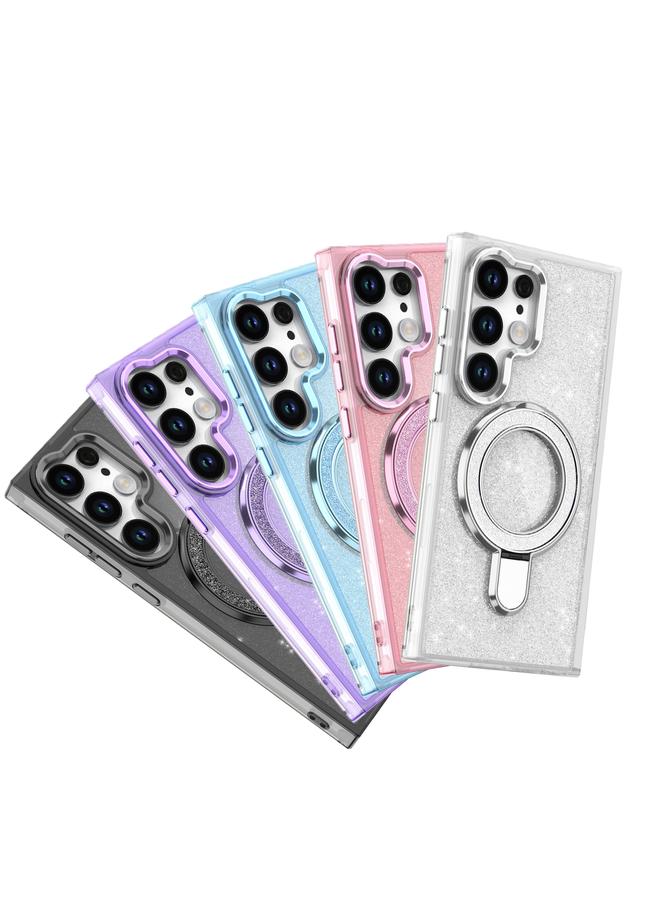 S-TOP Case For Samsung Galaxy S24 Ultra Glitter Ring Holder MagSafe Phone Case - Image 2