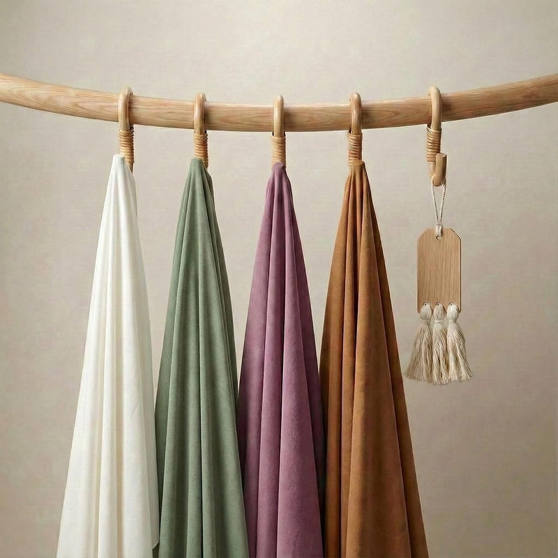 Kloovete Large Jersey Knitted Swaddle Blanket for Baby, Soft Stretchy Receiving Blanket for Newborns with Hat, Baby Nursery Swaddle 47 x 47 inches(Copper) - Image 5