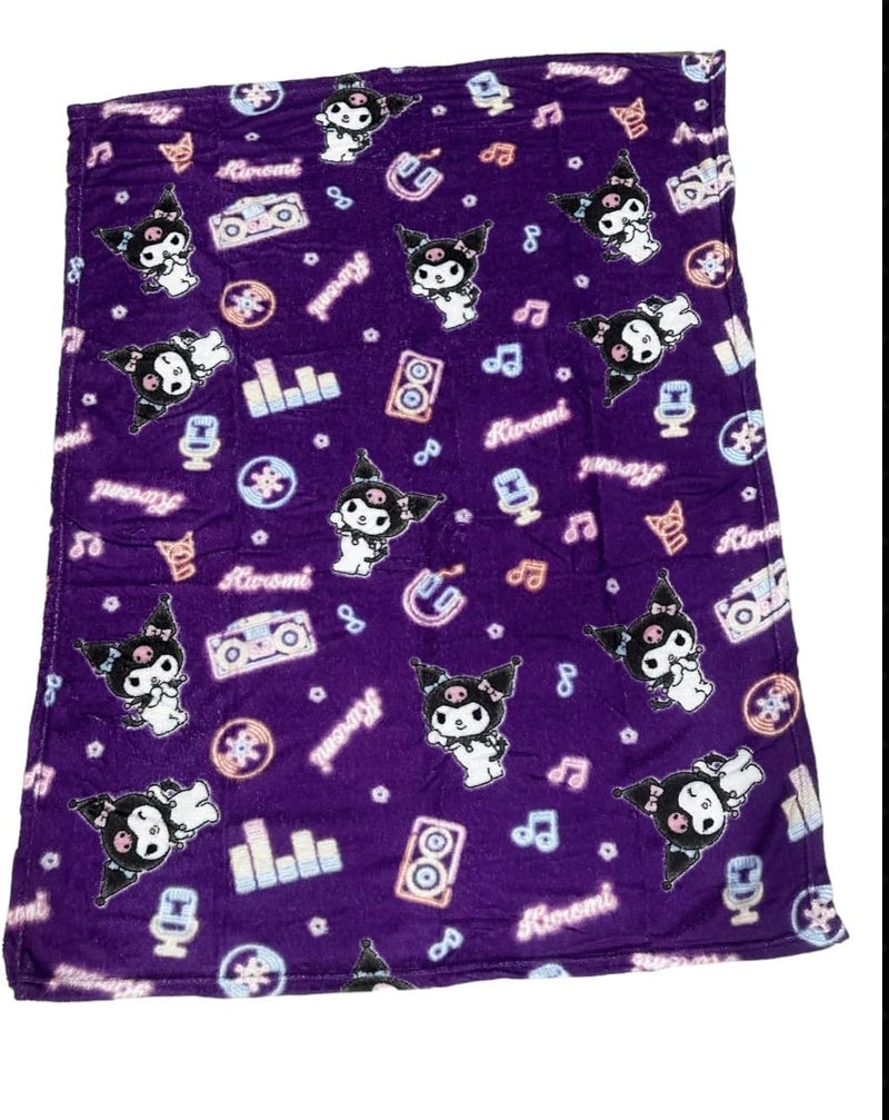 Northwest Kuromi & Friends Soft Silky Fleece Throw 40"x50" Kids Blanket “Neon Kuromi” - Image 2