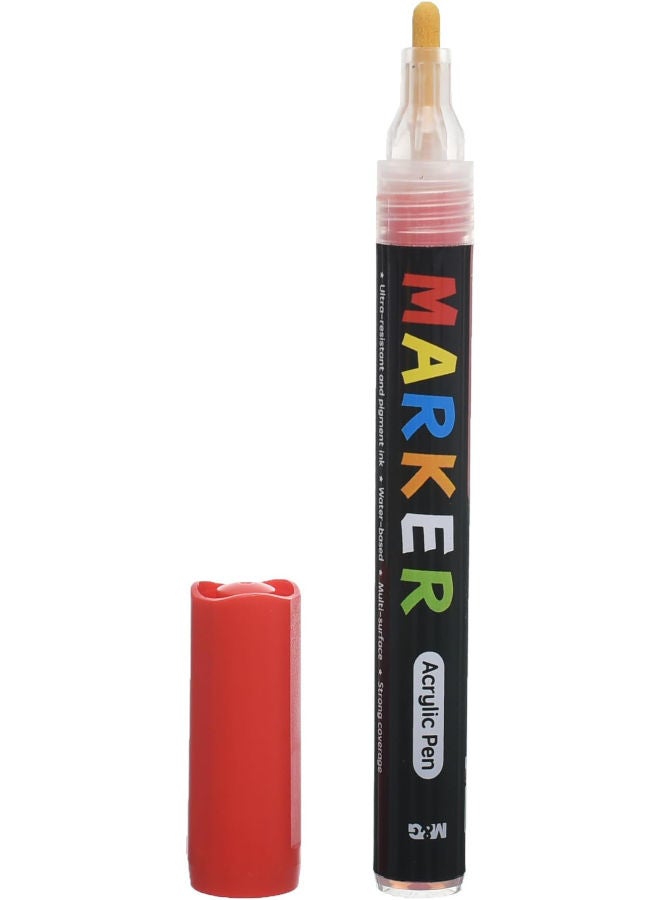 M&G Acrylic Pen Set, Bold Art Creations, Fine Tip, Non-Toxic Ink, 6 Colors - Image 3