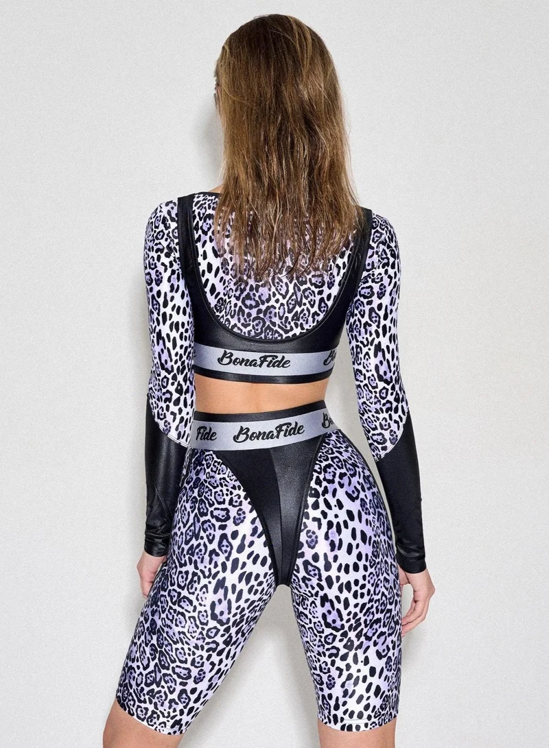 Bona Fide Aerobica Rash Snow Leo Aerobica Rash Crop Gym Top for Women for Women | Best Price UAE