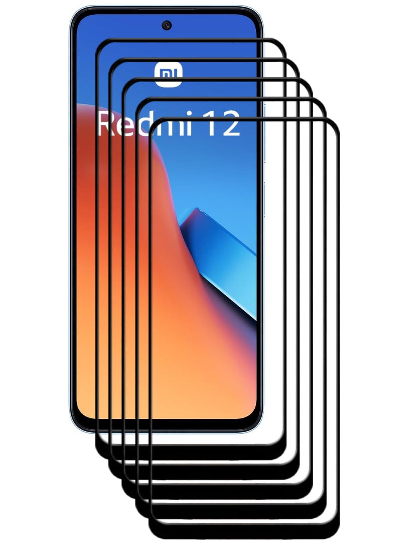 ACLIX 5 Pieces Antistatic ESD Dustproof Premium Quality High Definition Tempered Glass Screen Protector Designed For Xiaomi Redmi 12 - Image 1