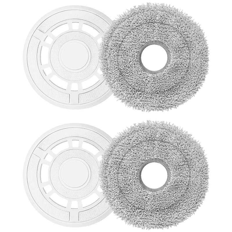 Mop Cloths with Replacement Holder Wiping Plates for Ecovacs Deebot N30 PRON30 OMNI N30 PRO OMNIT30ST30S ComboT30 Pro OmniT30 Omni Robot Vacuum Cleaner Spare Parts Wiping Pad Floor Cleaning