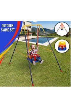 Piccasio Baby Swing Set, Heavy Duty Kids Swing Seat, Folding Metal Stand for Indoor & Outdoor Use, Clear instruction & Easy to Assemble  - Image 3