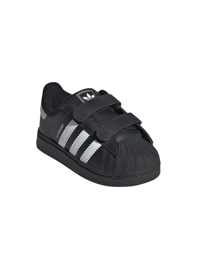 Adidas SUPERSTAR II CF I Black CASUAL Trainers FOR BABY BOYS AND GIRLS 9.5K  - Image 4