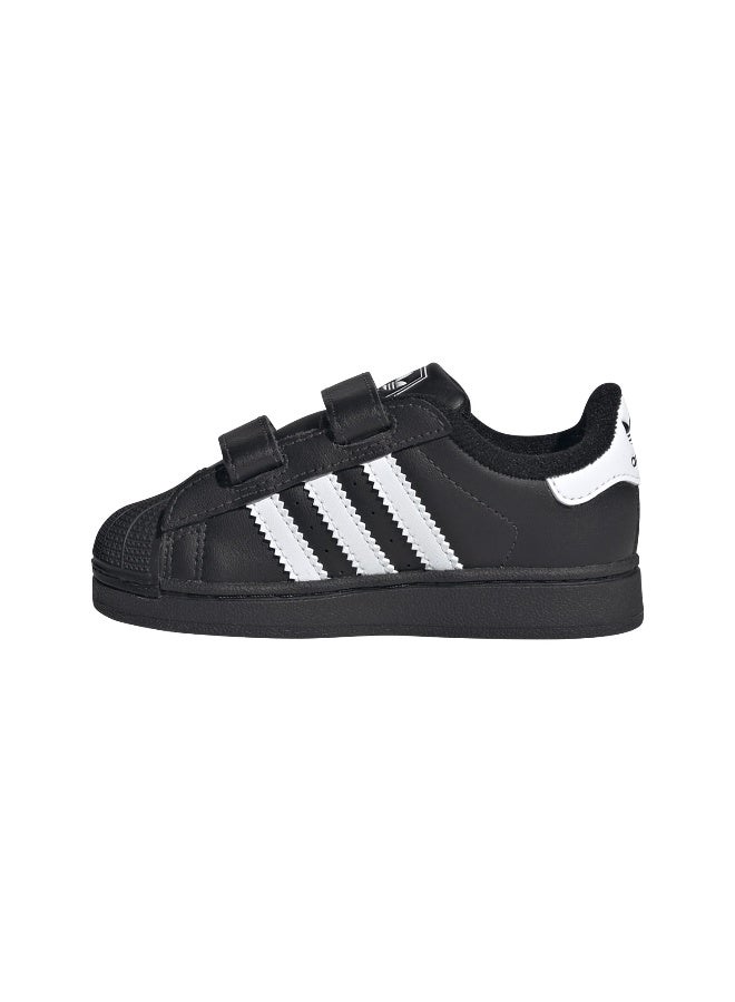 Adidas SUPERSTAR II CF I Black CASUAL Trainers FOR BABY BOYS AND GIRLS 9.5K  - Image 5