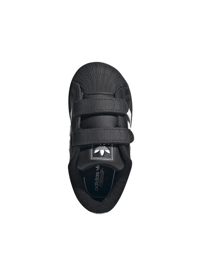 adidas أحذية سوبرستار     للأطفال باللون الأسود من أوريجينالز