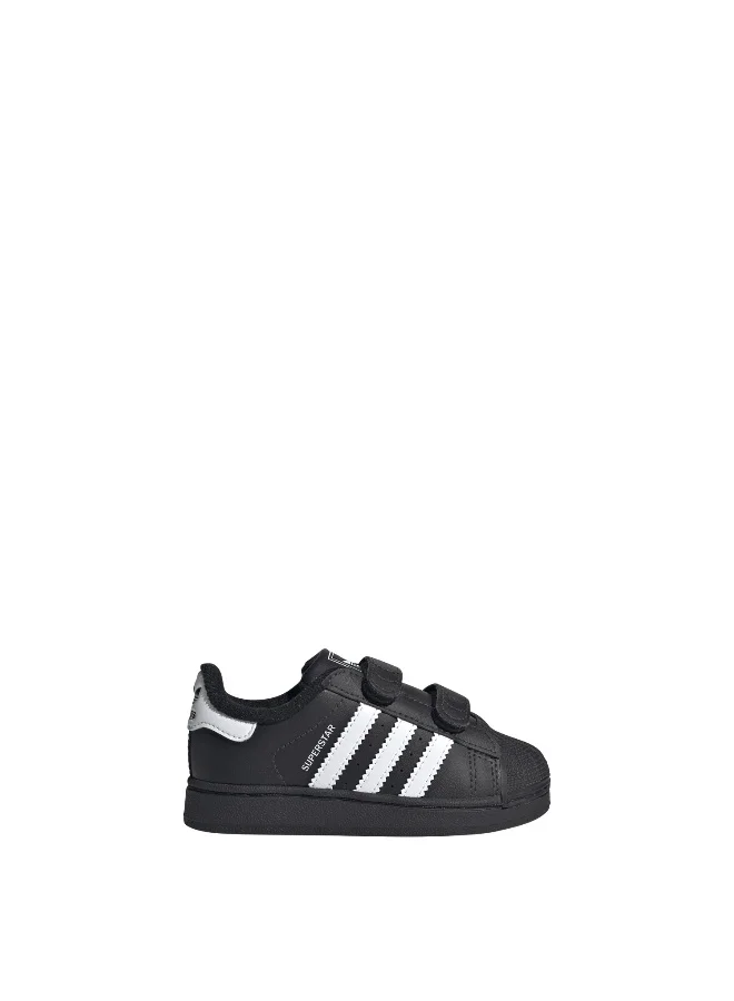 Adidas Adidas SUPERSTAR II CF I Black CASUAL Trainers FOR BABY BOYS AND GIRLS 9.5K