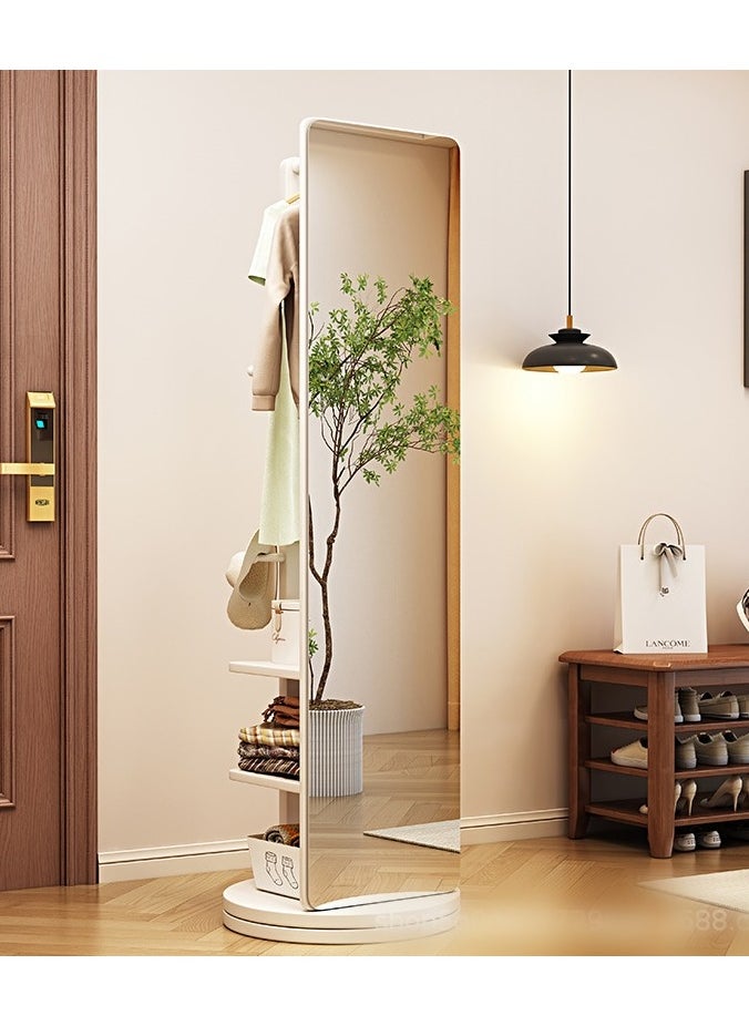Generic - Rotating Solid Wood Dressing Mirror Cabinet with Storage Rotatable Full Length Rotating Mirror Jewelry Cabinet - Image 1