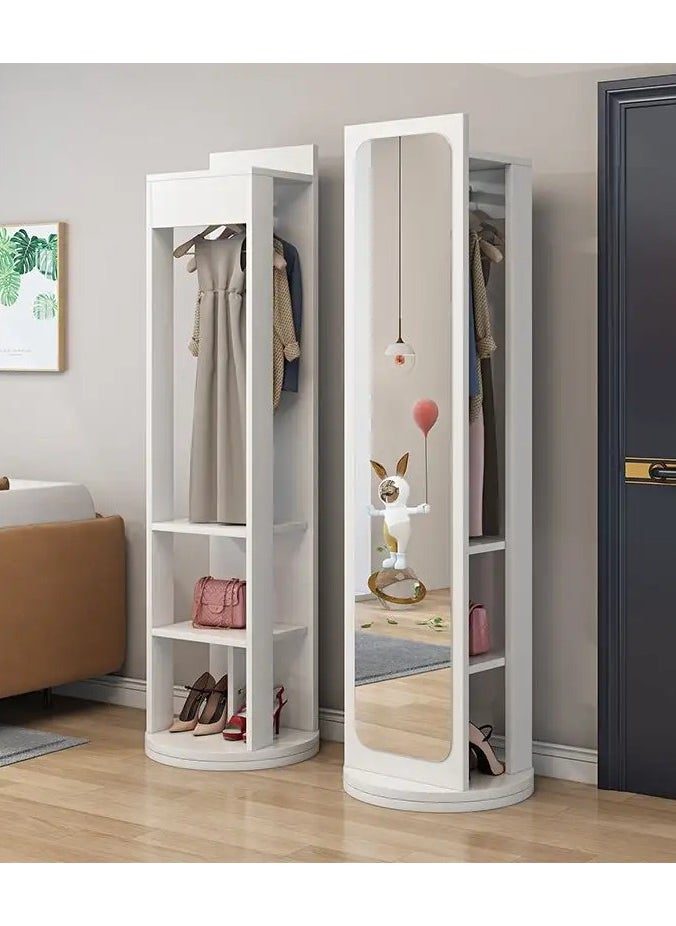 Generic - Rotating Solid Wood Dressing Mirror Cabinet with Storage Rotatable Full Length Rotating Mirror Jewelry Cabinet - Image 1