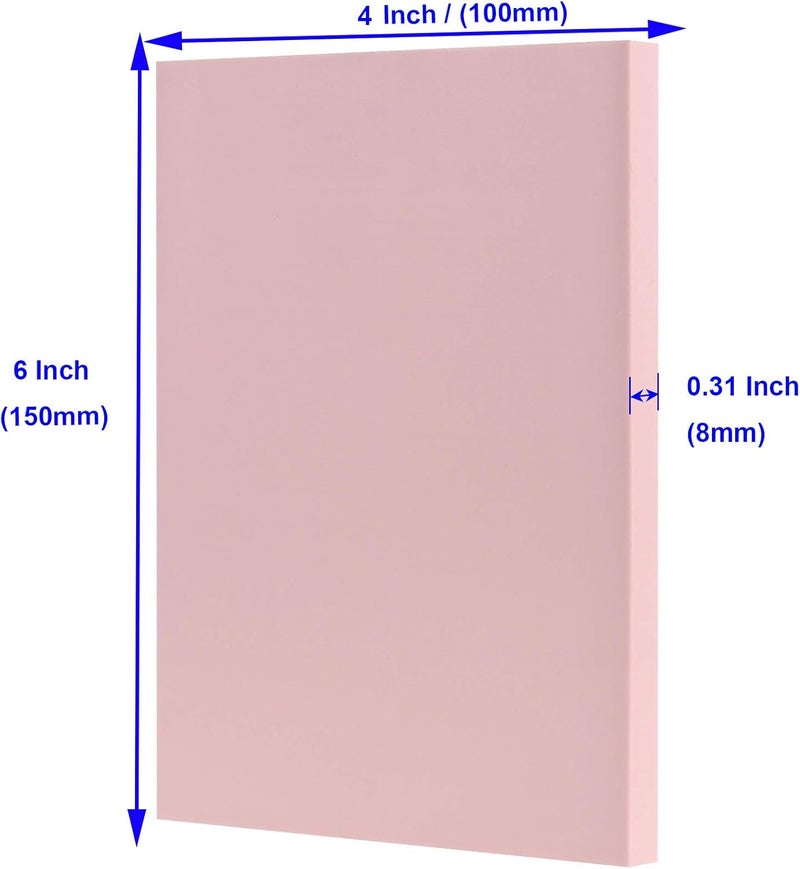 KOHAND 20 PCS Rubber Block Stamp Carving, 6 x 4 Inch Pink Rubber Stamp, Soft Linoleum Block, Carving Blocks for Stamps, Easy to Carve - Image 2
