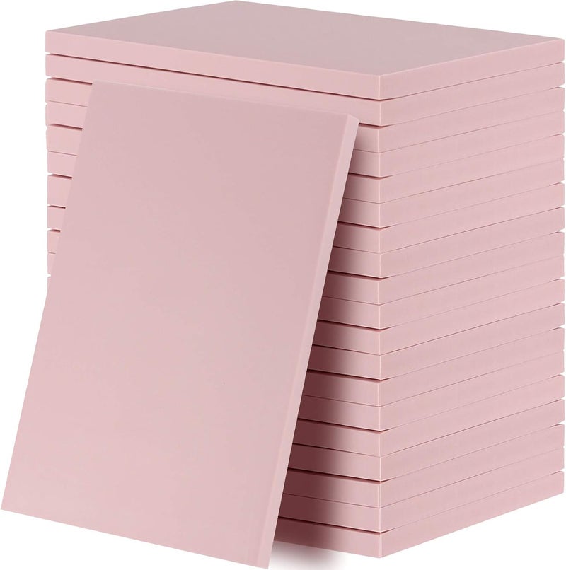 KOHAND 20 PCS Rubber Block Stamp Carving, 6 x 4 Inch Pink Rubber Stamp, Soft Linoleum Block, Carving Blocks for Stamps, Easy to Carve - Image 1