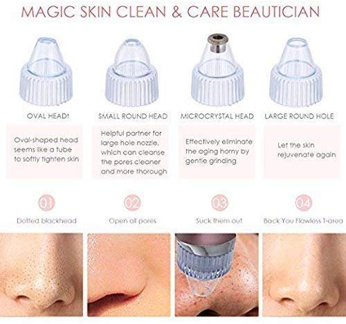 Nirvik Blackhead Remover Pore Vacuum - Electric Microdermabrasion Machine Black Head Cleaning Tool Pimple Sucker & Facial Cleanser Device for Pores Acne Nose Skin (Multi) - Image 4