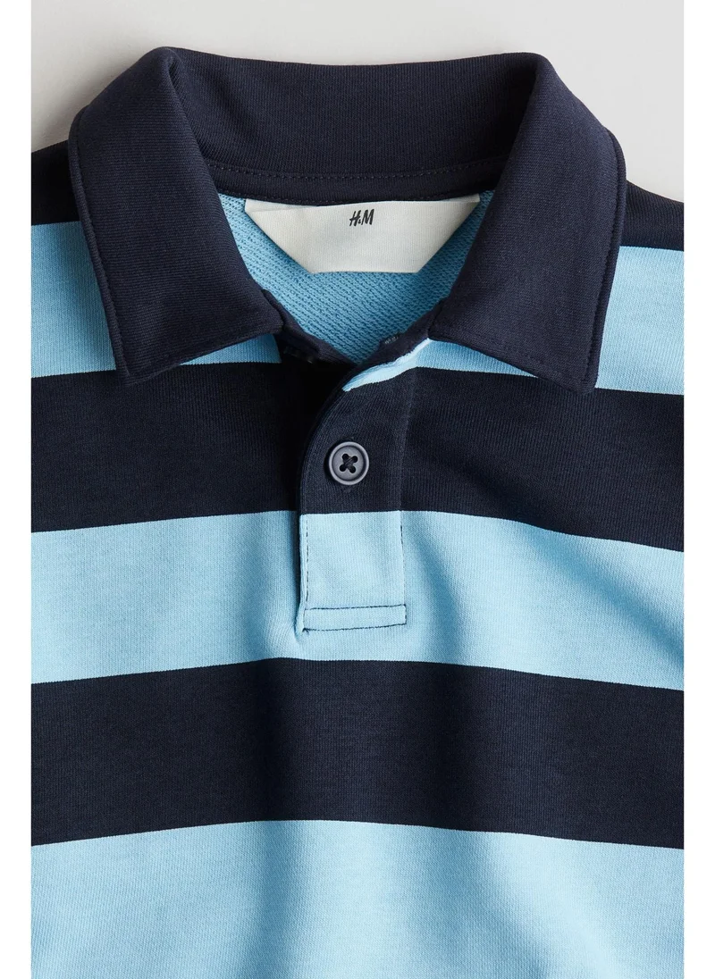 اتش اند ام Loose-fit rugby shirt