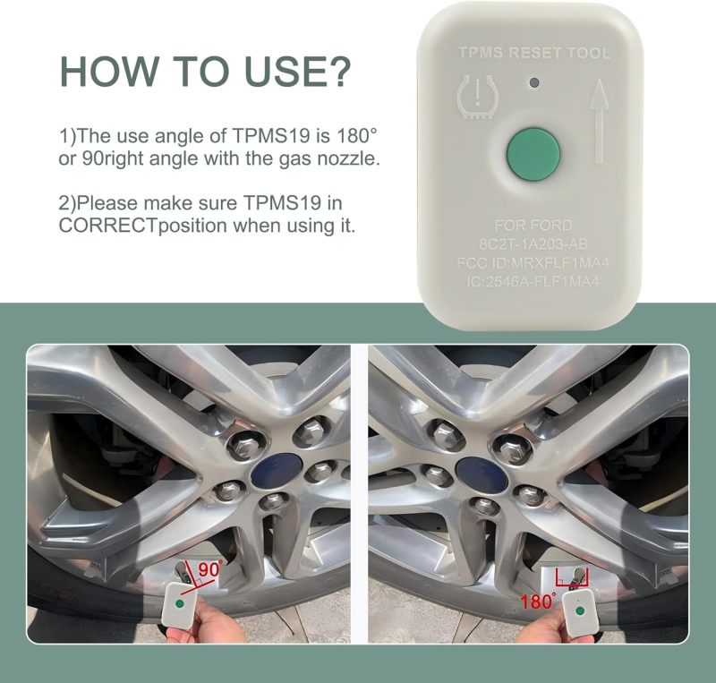 Tpms Relearn Tool: White - Tpms Reset Tool for Automotive Tire Pressure Sensor Reset - Image 5