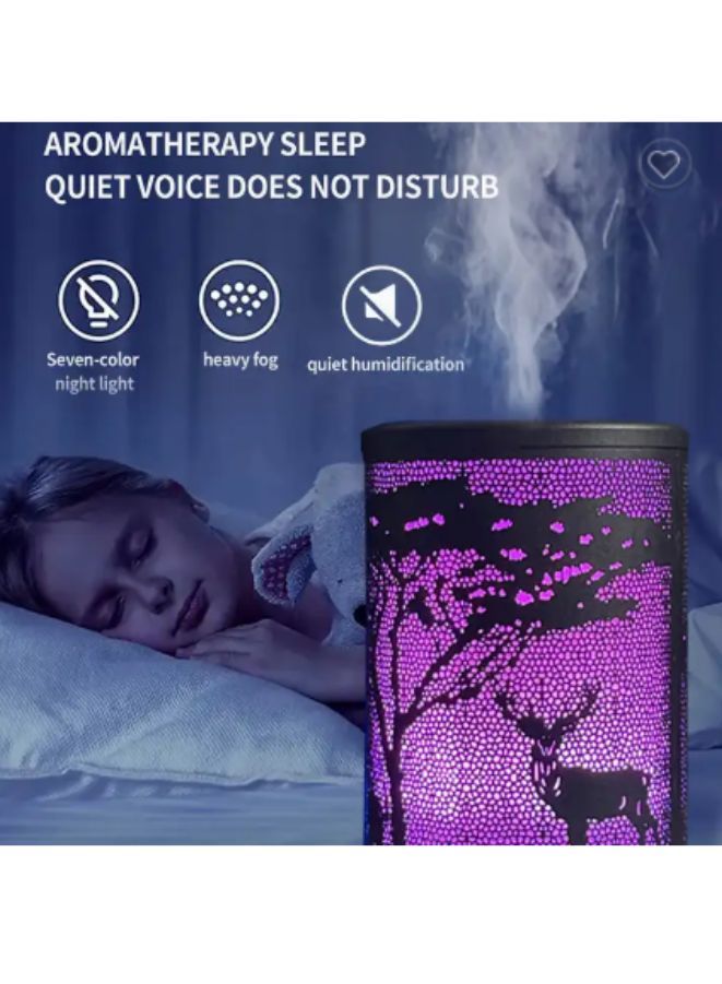 Essential Oil Diffuser With 120 Ml Capacity. Metal Aromatherapy Diffuser With Auto Shut Off Protection, Waterless, 7 Selectable Led Colors, for Home, Office, Spa, Deer - Image 3
