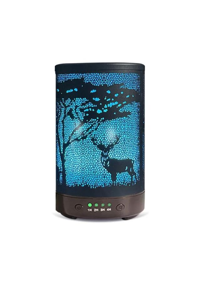 Essential Oil Diffuser With 120 Ml Capacity. Metal Aromatherapy Diffuser With Auto Shut Off Protection, Waterless, 7 Selectable Led Colors, for Home, Office, Spa, Deer - Image 1