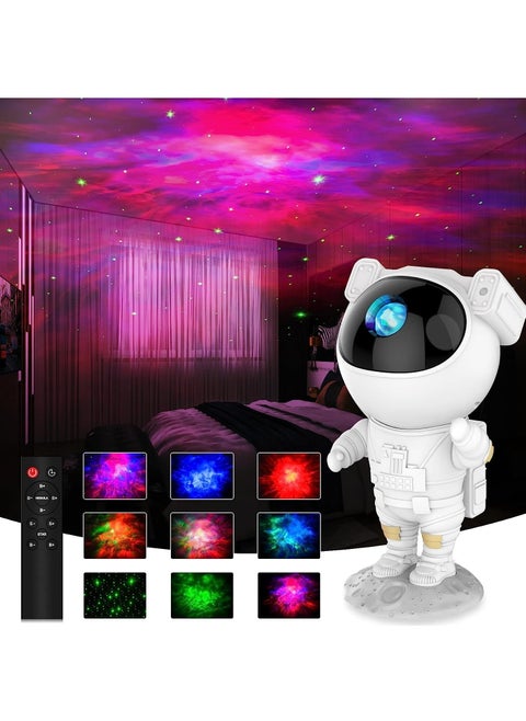 Astronaut Star Projector Galaxy Night Light - Kids Space lights LED Lamp with Remote Control Timer and Remote 360° Adjustable Design for Gaming Room Home Theater