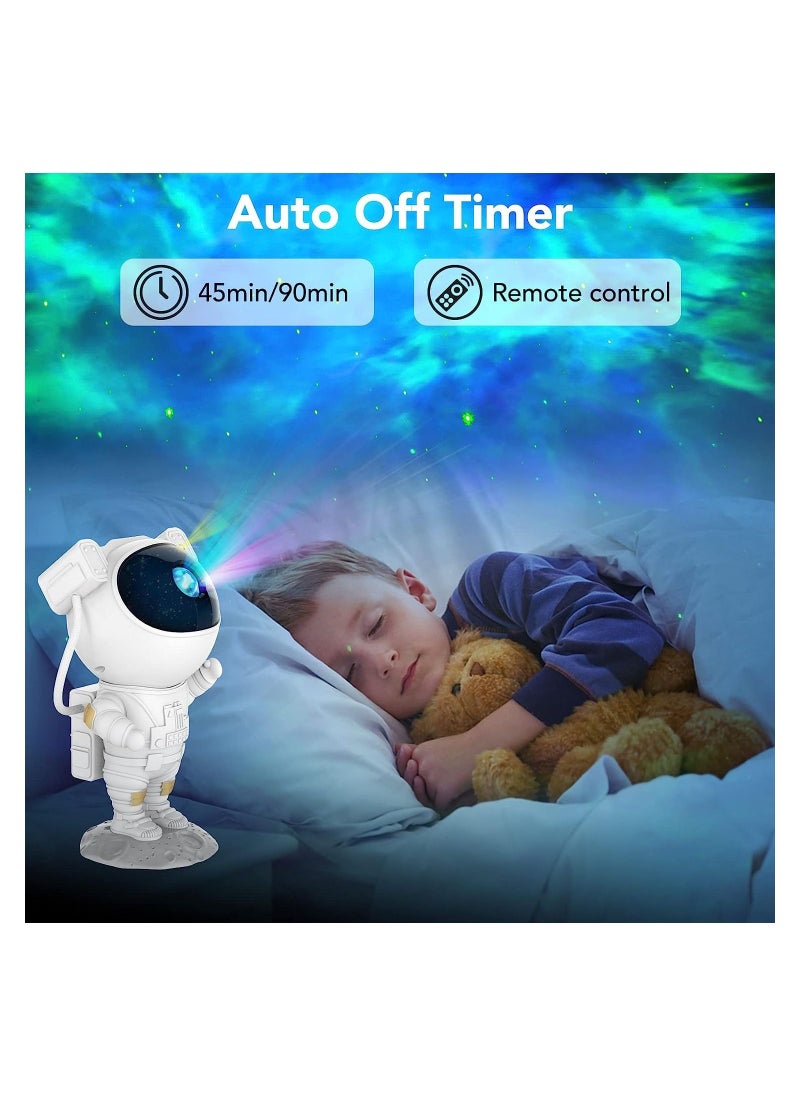 Astronaut Star Projector Galaxy Night Light - Kids Space lights LED Lamp with Remote Control Timer and Remote 360° Adjustable Design for Gaming Room Home Theater