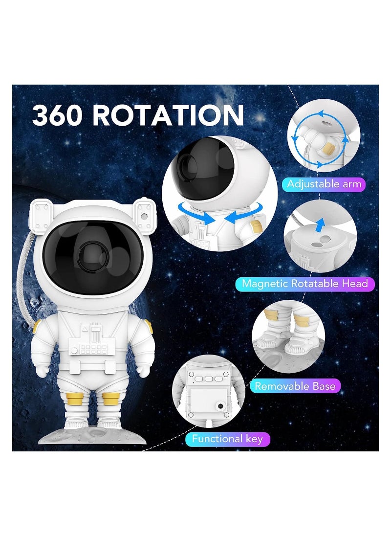 Astronaut Star Projector Galaxy Night Light - Kids Space lights LED Lamp with Remote Control Timer and Remote 360° Adjustable Design for Gaming Room Home Theater
