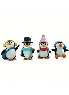 4pcs Penguin Design Car Ornaments, Cartoon Penguin Cute Creative Car Interior Ornaments, Car Dashboard Decoration