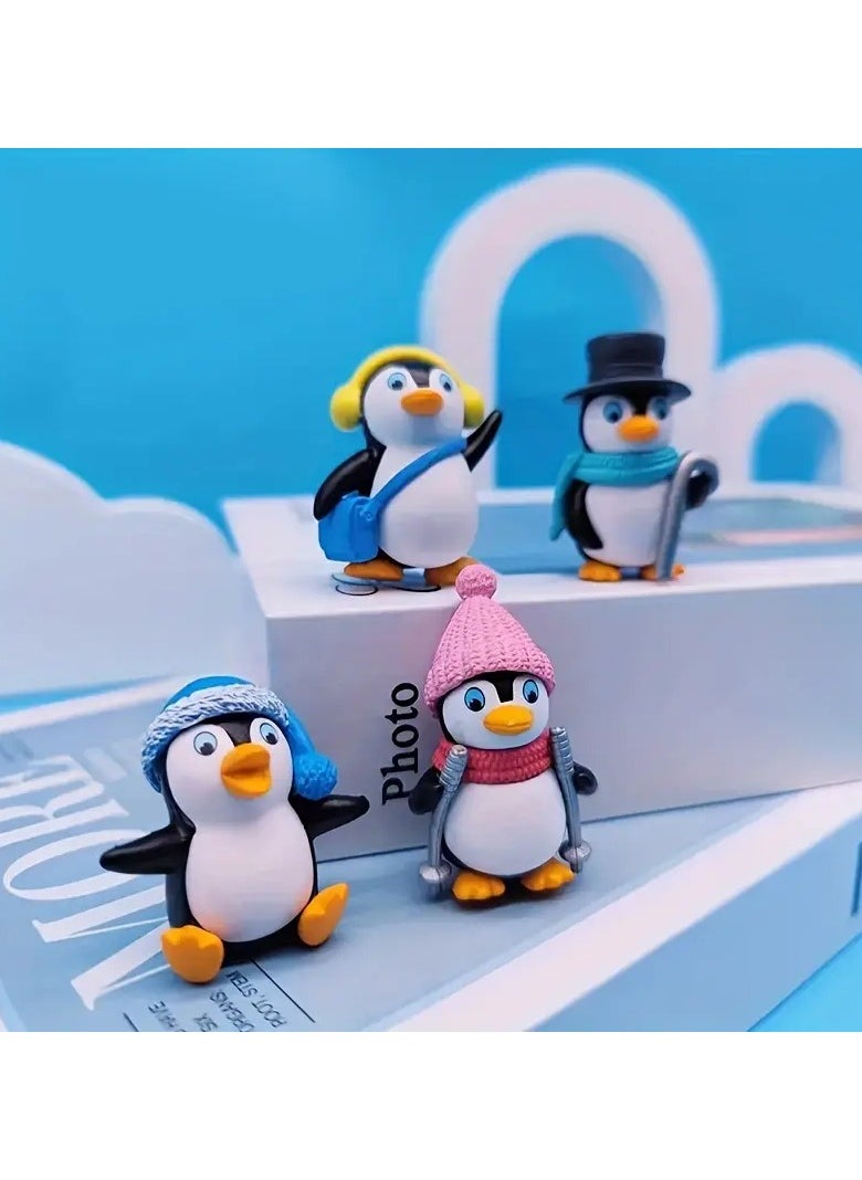 Generic - 4pcs Penguin Design Car Ornaments, Cartoon Penguin Cute Creative Car Interior Ornaments, Car Dashboard Decoration - Image 1