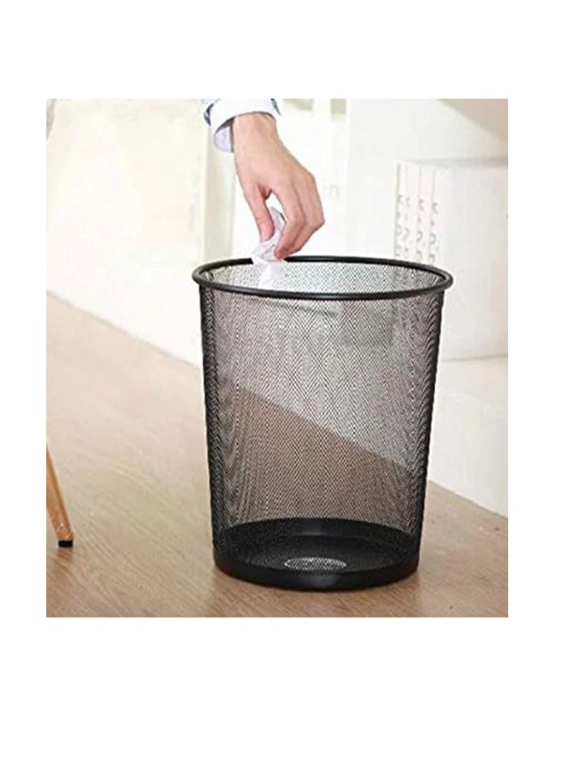 Generic Metal Mesh Waste Bin – 12L Round Office Trash Can | Lightweight & Rust-Resistant Dustbin for Home, Bedroom & Workspace – Black Metal mesh waste bin UAE  Office trash can black  Round dustbin for home  Lightweight metal dustbin  Rust-proof mesh trash can  Small garbage bin UAE  Bedroom wastebasket mesh  Black waste bin for office  12L mesh bin UAE  Compact metal trash bin  Home office dustbin  Modern mesh waste basket  Trash can for study desk  Mesh waste bin for bathroom  Open-top garbage basket  - Image 4