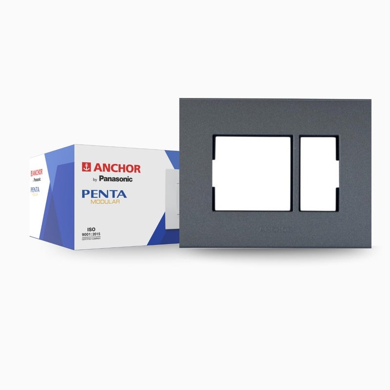 Anchor by Panasonic Penta 8 Module Black Regular Cover Plate for Switch Board (Black, 65902B-2) - Image 5