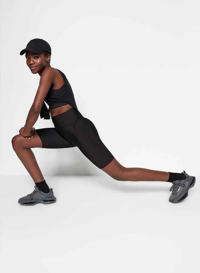 trendyol Black Gathering Knitted Sports Biker/Cycler/Short Tights  - Image 5