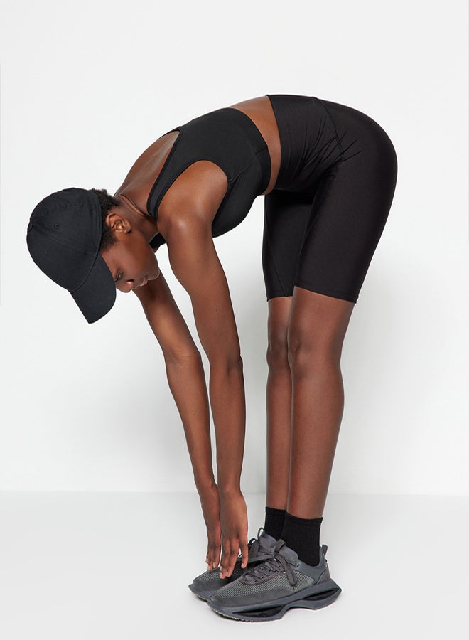 trendyol Black Gathering Knitted Sports Biker/Cycler/Short Tights  - Image 4