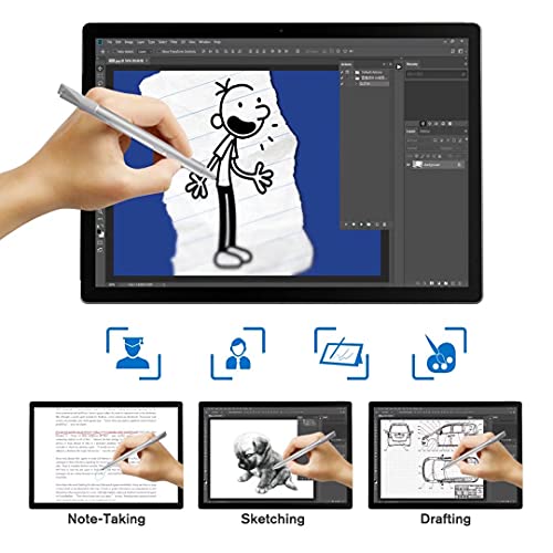tesha Pen for Surface, 1024 Pressure, Eraser & Right-Click, Palm Rejection,2500 Working Hours for Surface Pro 11/10/9/8/7/6/5/4/3/X, Surface Go/Book 4/3/2/1, Surface Laptop Studio 6/5/4/3/2/1 - Image 3