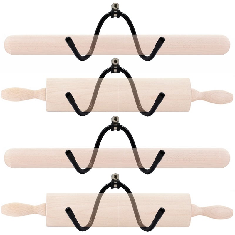 YYST Rolling Pin Holder Rolling Pin Display Rack Rolling Pin Storage Hardware Included No Rolling Pin4PK