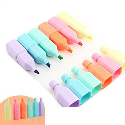 Ayat Penny Wise® | Quirky Bottle Shape Highlighters | Set Of 6 | Chisel Tip Fine Grip Marker Pen | Ideal Gifts For Stationery Hoarders & Kids | Party Return Gifts For Girls. (Multicolor) - Image 5