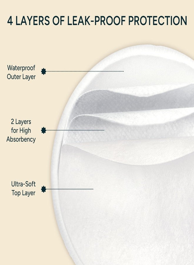 NINTARABABY Nintara Baby Reusable Nursing Pads - Soft & Absorbent Breast Pads, Bamboo Viscose Blend, Contoured Fit, Leak-Resistant, Pack of 6 with Laundry Bag - Image 2