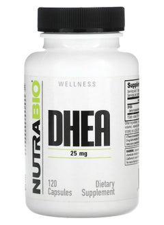 NutraBio DHEA 25 mg 120 Capsules 