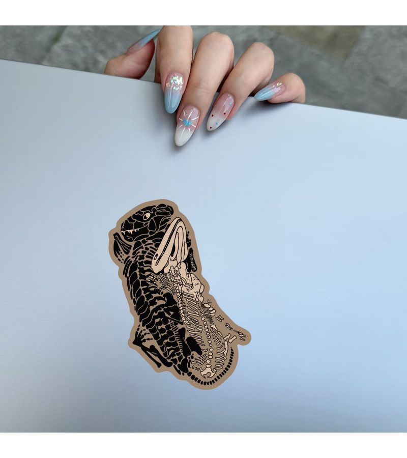 1pc Triassic Fossils Stickers For Laptops Phones Notebooks Water Bottles - Image 4