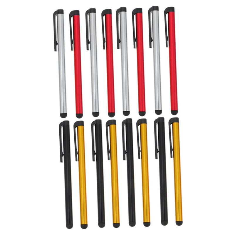 16 Piece Assorted Color Stylus Pen Set For Tablets Smartphones Laptops Touchscreen - Image 2