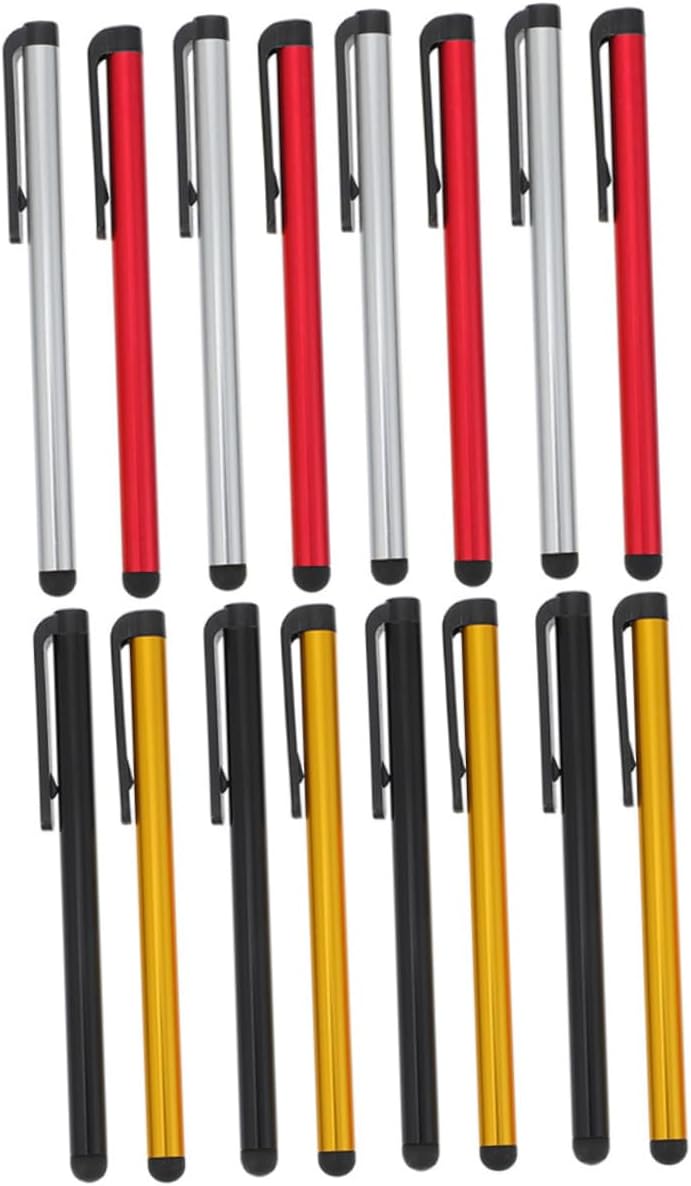 16 Piece Assorted Color Stylus Pen Set For Tablets Smartphones Laptops Touchscreen - Image 1