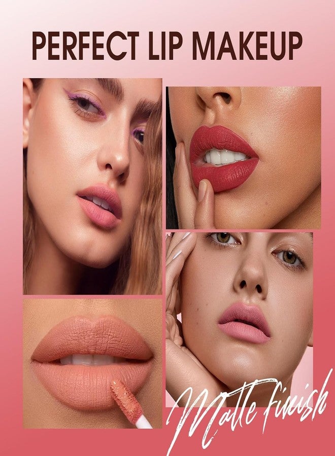 HUDACRUSH Huda Crush Beauty Pack Of 12Pcs Matte Liquid Lipstick Makeup Set, Long-Lasting Ultra Smooth Waterproof Multicolor Velvety Lips Gloss Make Up Gift Set For Girls - Image 5