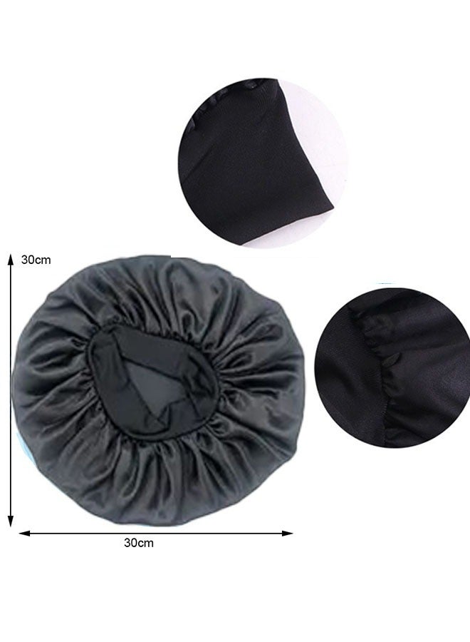 Generic 2 Piece Satin Sleep Cap Set, Reusable Shower Caps for Women, Comfortable and Protective Hair Care for Long Hair, Elastic Band for All Head Sizes  - Image 2